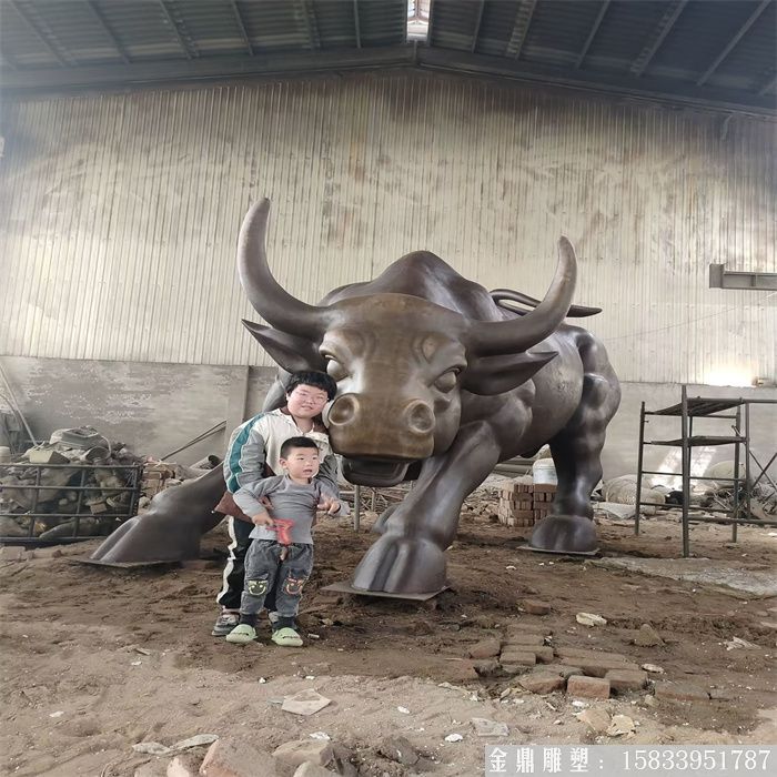 铸铜牛雕塑 动物铜牛